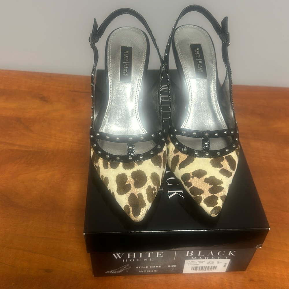 White House Black Market Sling Back Heels